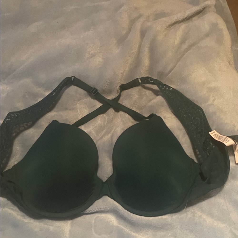 Victoria's Secret Deep Green Lace Bra